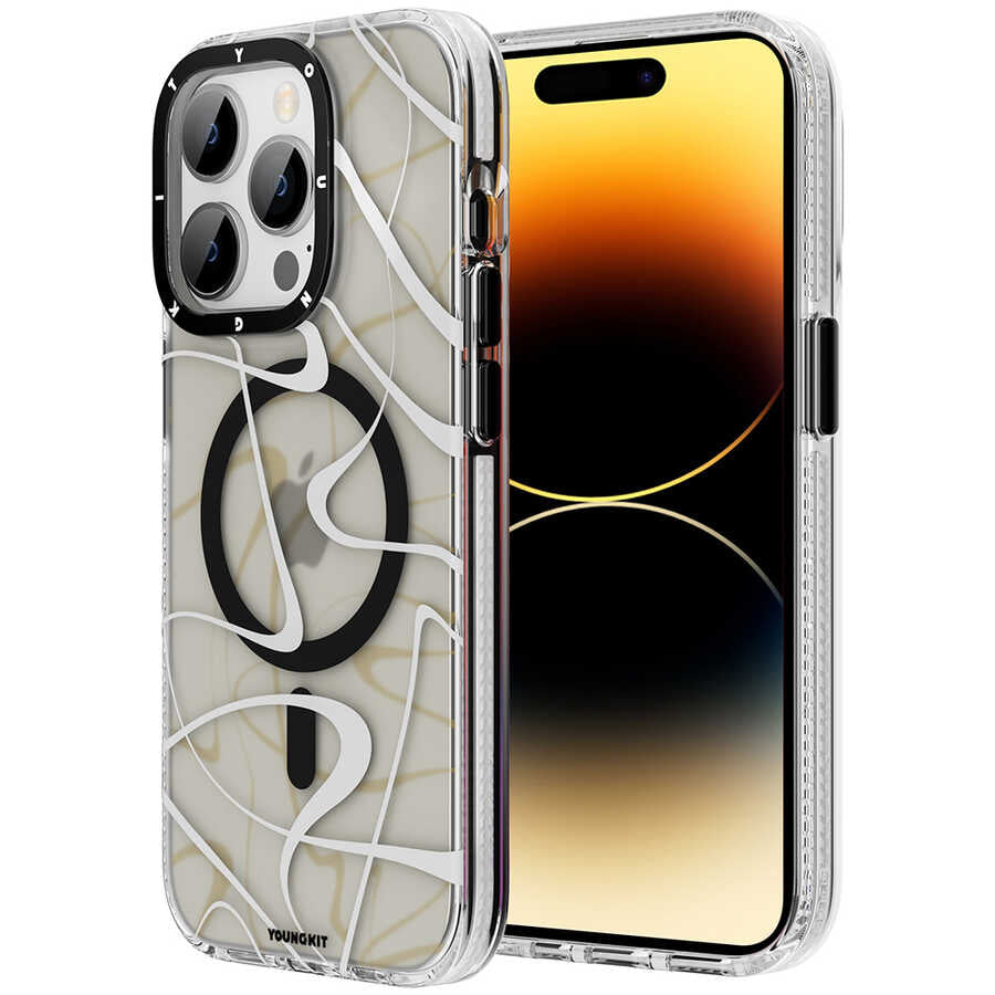 Youngkit Water-Ink Serisi iPhone 14 Pro Max Magsafe Şarj Özellikli Kapak - 1 Youngkit Water-Ink Serisi iPhone 14 Pro Max Magsafe Şarj Özellikli Kapak - 1